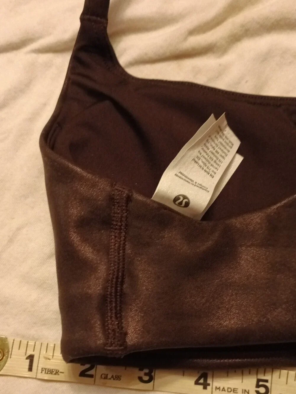 lululemon athletica Dark Brown Strappy Sports Bra New Without Tags